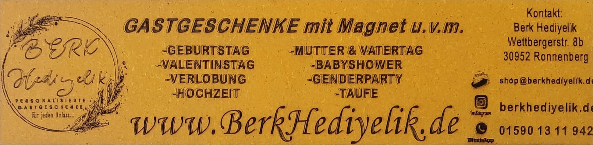 WerbeSchild- Logo (HDF) - BerkHediyelik.de