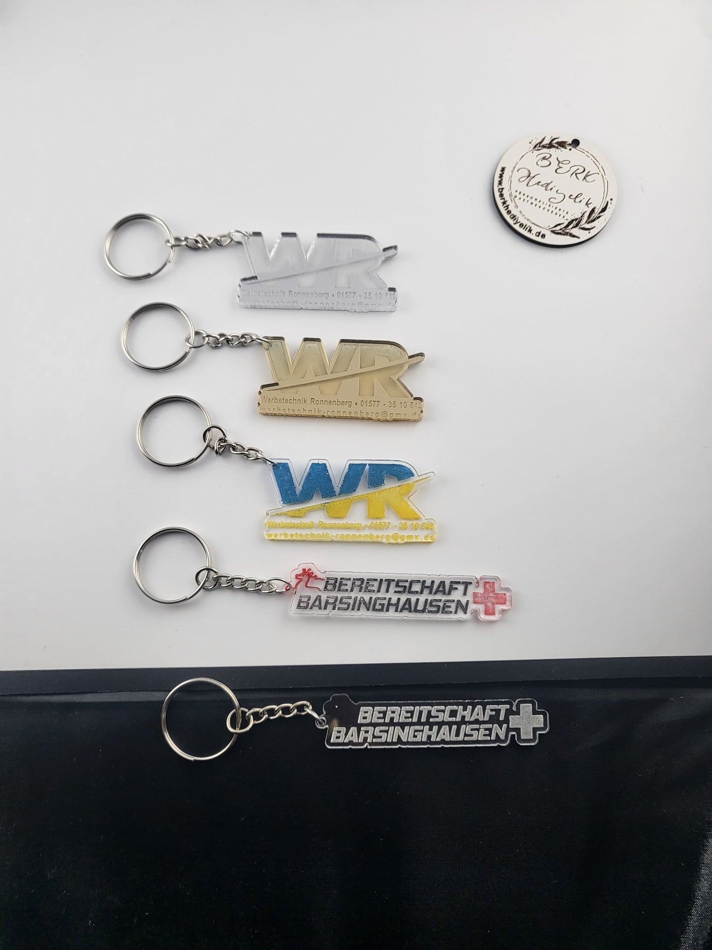 Schlüsselanhänger- Firmen Logo (Plexi®) - Berk-Geschenke.de