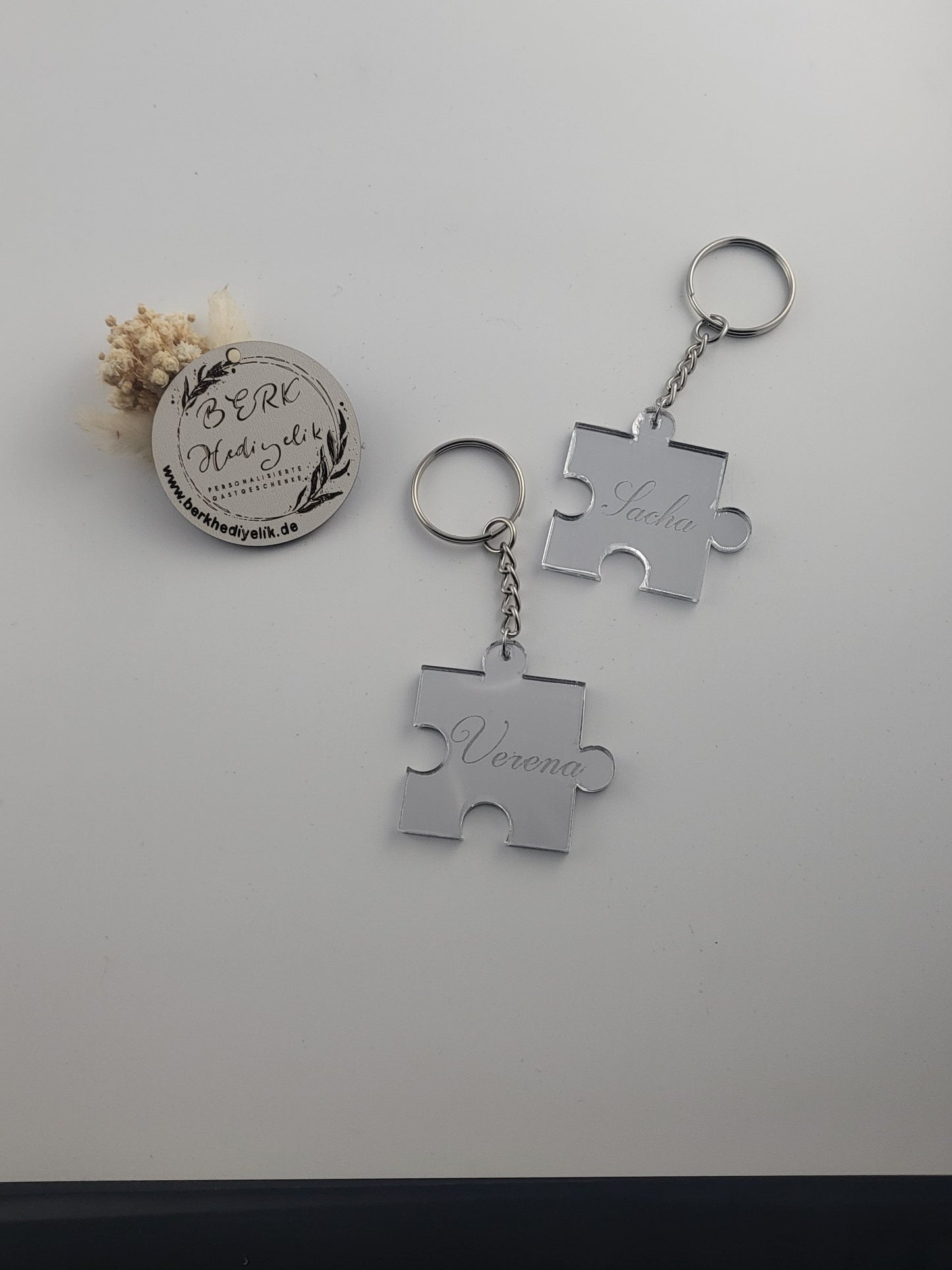 Schlüsselanhänger Puzzle- Verspiegelt Plexi - Berk-Geschenke.de